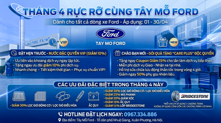 CHÀO HÈ CÙNG TÂY MỖ FORD – ƯU ĐÃI DỊCH VỤ CỰC HOT THÁNG 4