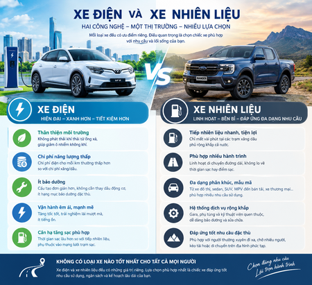 Triển vọng ô tô điện và vai trò bền vững của xe xăng dầu trong đời sống hiện đại
